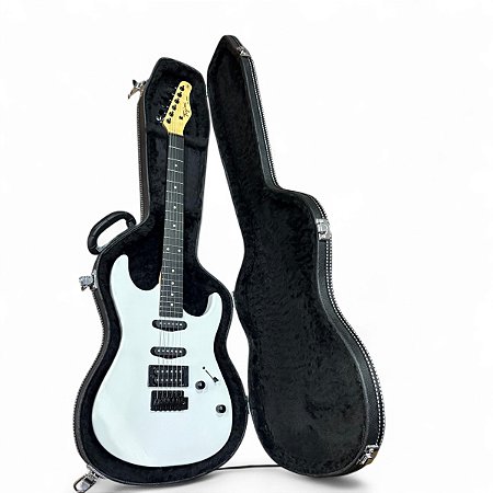 Estojo Hard Case Guitarra Stratocaster telescaster Madeira c/ chave fechadura