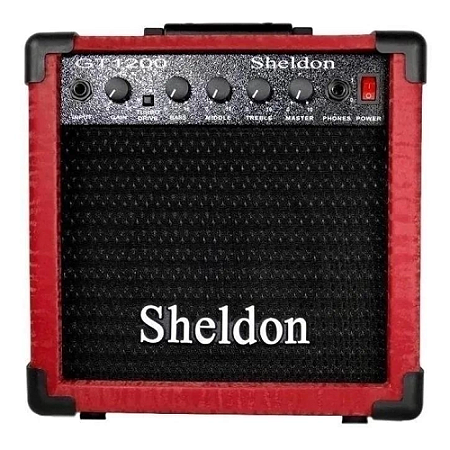 Amplificador Cubo Sheldon Gt1200 Vermelho 15w p/ Guitarra