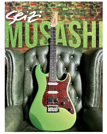 Guitarra Seizi Katana Musashi Hss Army Green - modelo novo