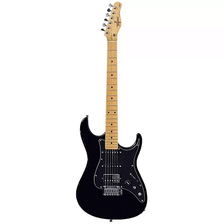 Guitarra Tagima Strato Modern 2S1H Stella Preta com escala clara escudo pretos