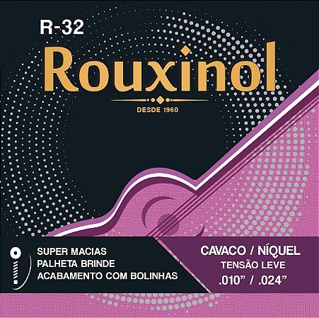 Encordoamento Rouxinol Cavaquinho Leve Com Bolinha R32