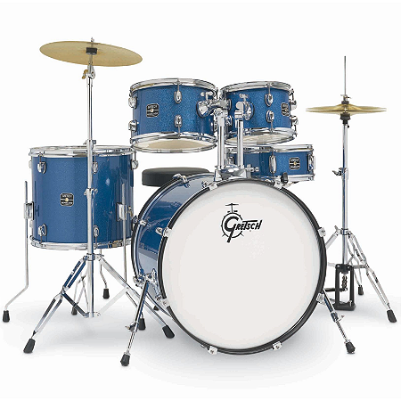 Bateria Gretsch Rge625bs Blue Sparkle Azul bumbo 22