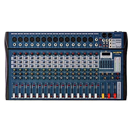Mesa de Som 16 canais profissional KSR K-M1602 gravação