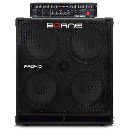 Kit Borne Cabeçote Pro800 500w + Caixa PRO410 4x10" 600W rms p/ baixo