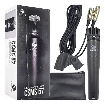 Microfone para amplificadores e instrumentos microfonar Custom Sound csms 57
