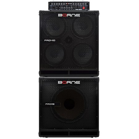 Kit Borne cabeçote pro800 + caixa pro410 + caixa pro115 completo