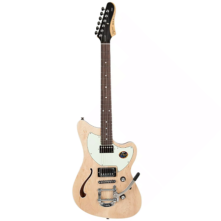 Guitarra Tagima Jet Blues Deluxe Linha Brasil Semiacústica Natural Satin