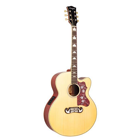 Violão Jumbo Marques Va-209nteq Natural Cap Fishman Mod Elvis Presley