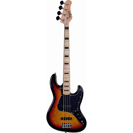 Baixo Tagima TJB-4 SB Sunburst escudo preto 4 Cordas Jazz Bass
