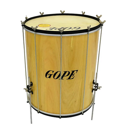 Surdo Gope Madeira Tripe 60cmx20" 10 Afin. Borb. 1 Pele Animal Bme6020pe