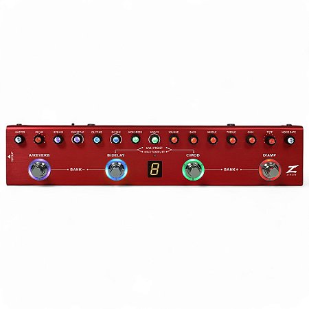 Pedaleira Ziron Station-G guitarra IR 9 pré amps drive chorus reverb delay