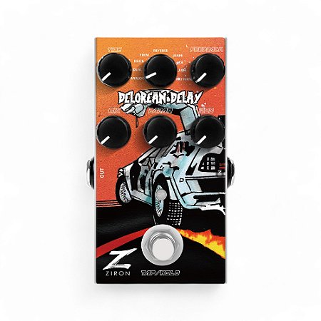 Pedal Delay Ziron Delorean 9 tipos delay tap tempo True Bypass Usb c