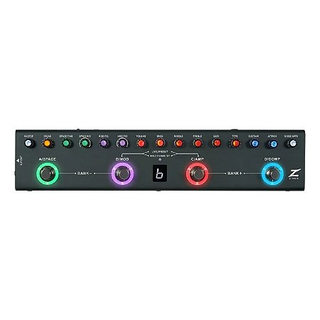 Pedaleira Ziron Station B Bass p/ baixo 9 Pré amp IR chorus reverb drive