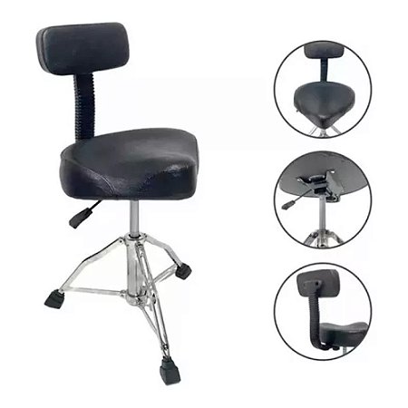 Banco de bateria com encosto Selim pneumático Dreamer SG5BT