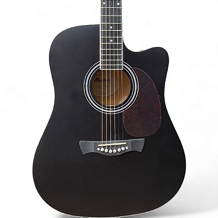 Violão Tagima Memphis AD-18 BKS Preto Folk Eletrico Aço