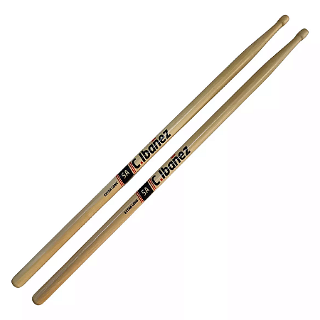 Baqueta 5A C.Ibanez Extra Long Ponta de Madeira