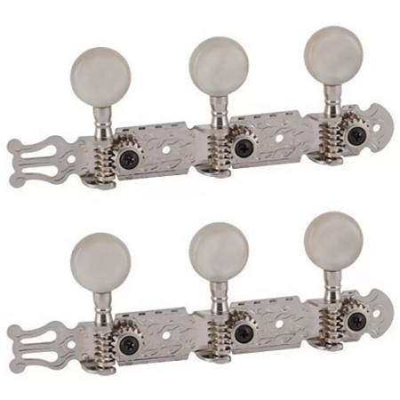 Tarraxa Violão nylon Pino Grosso Deval Luxo Niquel 205 Abb2050