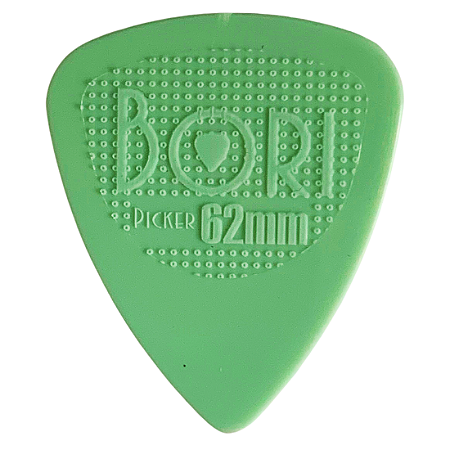Palheta Bori 0,62 mm nylon super leve verde Cavaco Banjo Violão