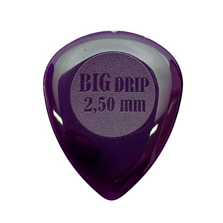 Palheta Bori Big Drip 2,50mm pesada stubby baixo e guitarra