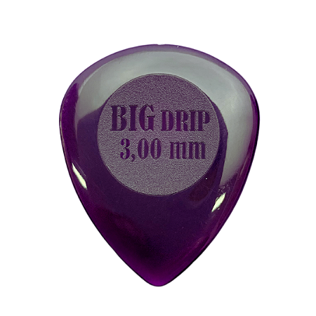 Palheta Bori Big Drip 3,00mm pesada stubby baixo e guitarra