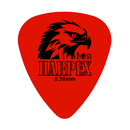Palheta Bori Harpex 0,50mm leve modelo tortex guitarra violão