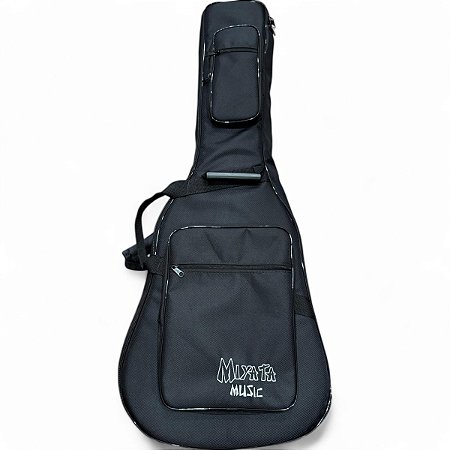 Capa Bag Executivo Violão Classico Miyata Super Acolchoado 4 Bolsos alça mochila