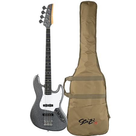 Baixo Seizi Fun Jazu (Jb) 4 Space Grey Sparkle Prata