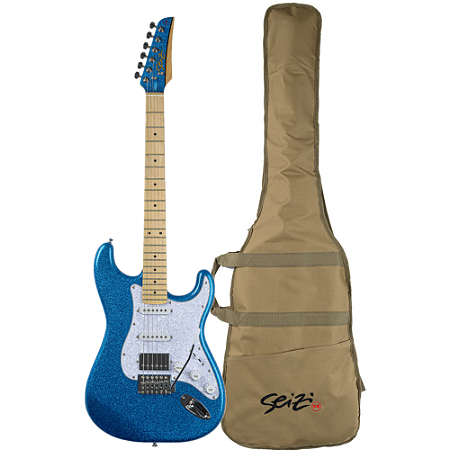 Guitarra Seizi Fun Katana Musashi Hss Royal Blue Sparkle Azul