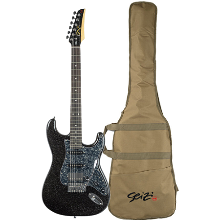 Guitarra Seizi Fun Katana Musashi Hss Black Sparkle Preta