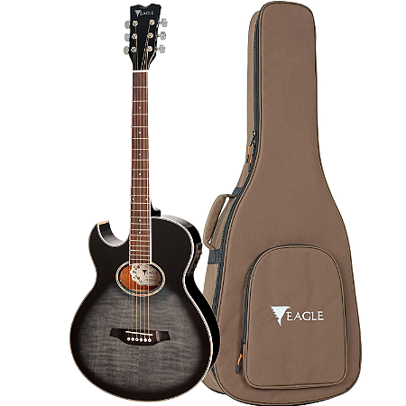 Violão Canhoto Eagle Gl36 Bkb Lh Preto Elétrico