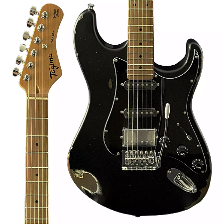 Guitarra Tagima TGA-580 Preta Escala Clara