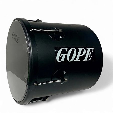 Repique De Mao Gope Alum. 30cmx12" 6 Afin. Preto E Preto Pele Cristal