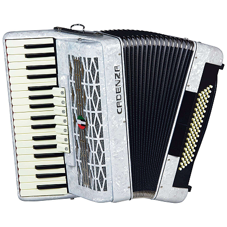 Acordeon Cadenza 80 baixos 37 teclas Wh Branco CD80/37