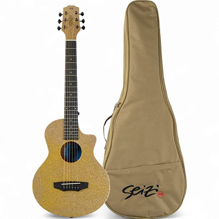 Violão Seizi Fun Panda Acoustic Aço Desert Gold Sparkle