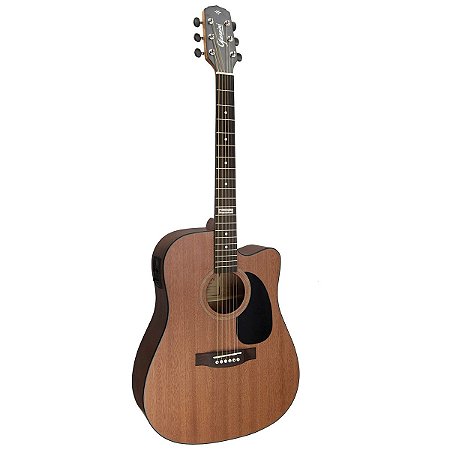 Violao Giannini Eletrico GF1D Walnut Satin Aço Cutaway Ceq Ws