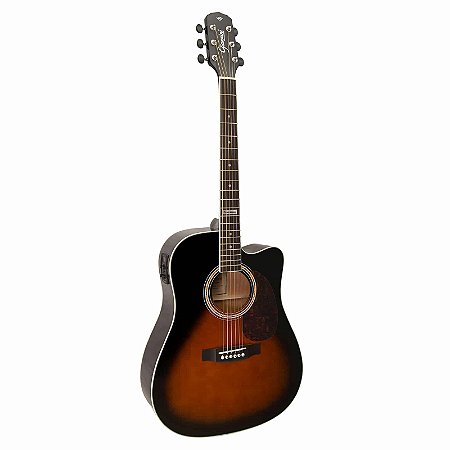 Violao Giannini GF1D Sunburst Eletrico Aco Cutaway Ceq 3ts