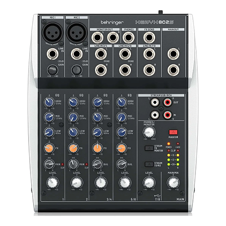Mesa de som Mixer Xenyx 802S BR1 8 canais Behringer 802S