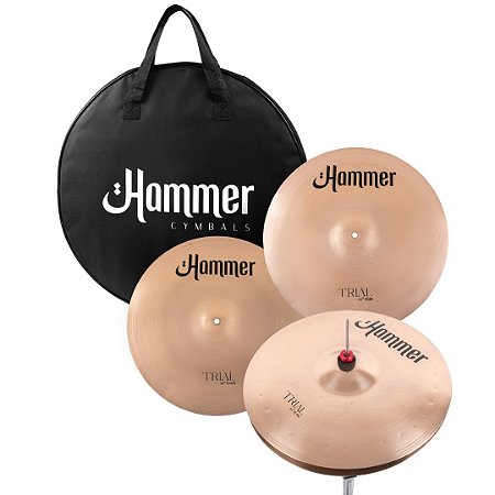 Kit Set pratos B10 bateria Hammer Trial 14 Hihat 16 Crash 20 Ride 11480