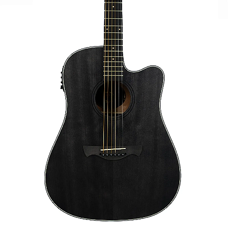 Violao Tagima Folk Tbw-200 Bk Preto Cutaway Aço