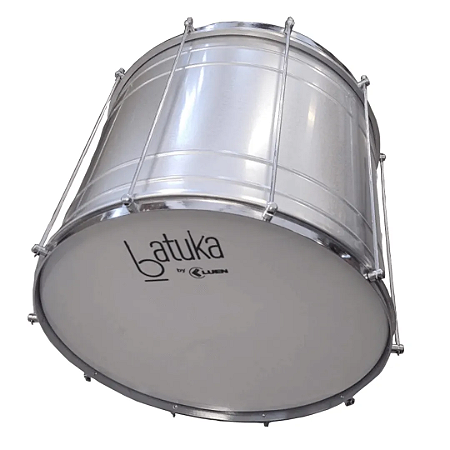 Surdo Luen 45x20 Alumisteel Aro Bola Crom Pele Leitosa 10 Afin Batuka