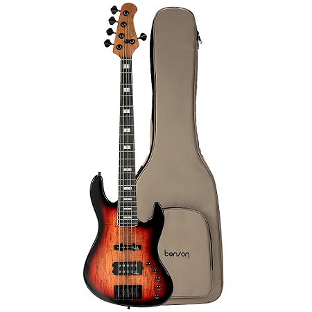 Baixo Benson Hardy MD 5C R 3TS Black Sunburst ativo nut osso