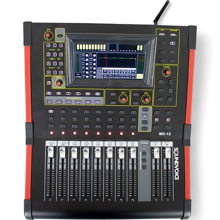 Mesa Digital Soundvoice Áurea Md-12 Touchscreen 12 Canais Bluetooth e Gravação USB
