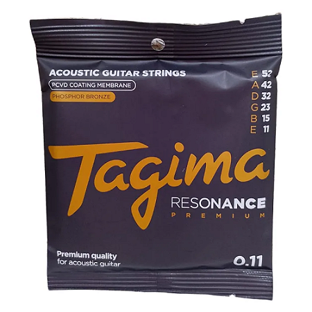 Encordoamento Tagima 011 Para Guitarra Pcvd Coated Anti Ferrugem Resonance Premium