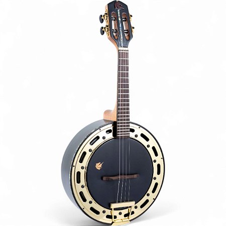 Banjo Marquês Baj224 Eletroacústico Passivo Ouro Preto C/ Aro Dourado BAJ-224BKSEL