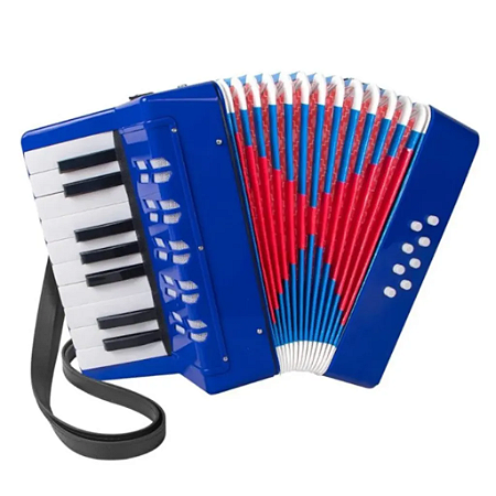 Acordeon Infantil Custom Kids 17 teclas 8 baixos CKAC 17-BL Azul