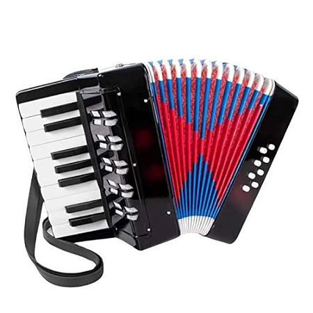 Acordeon Infantil Custom Kids 17 teclas 8 baixos CKAC 17-BK Preto
