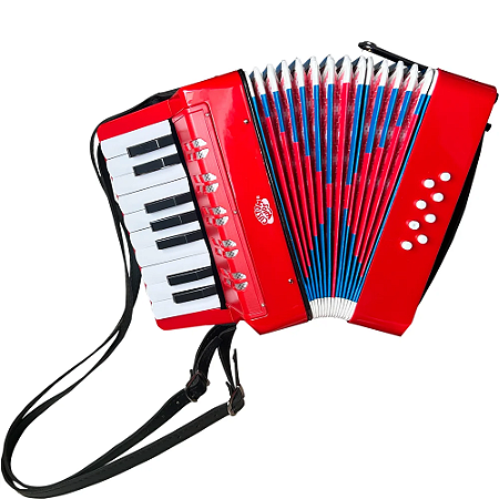 Acordeon Infantil Custom Kids 17 teclas 8 baixos CKAC 17-RD Vermelho
