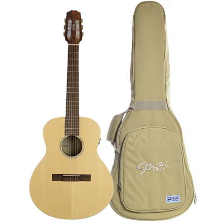 Violão Seizi Originals Mirai Mini Ryu Nylon Lefty Spruce Natural