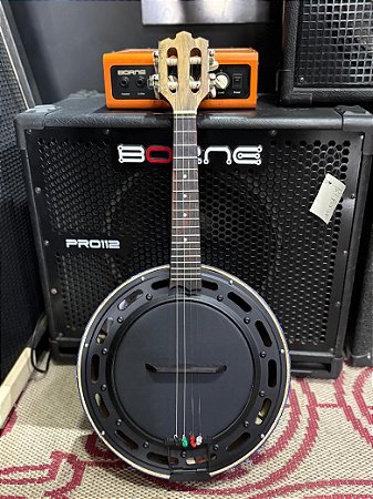 Banjo Luthier profissional escala Jacaranda braço cedro lateral Louro preto