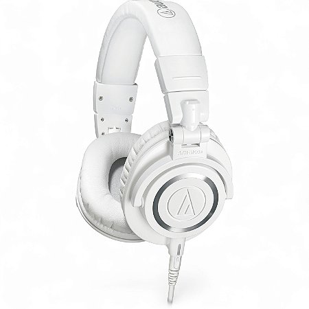 Fone De Ouvido Profissional P/ Monitoramento Sem Fio ATH-M50XWH Branco Audio Technica